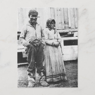 eskimo-paar briefkaart