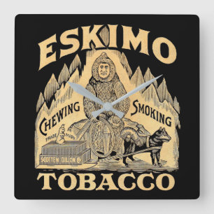 Eskimo Tobacco Vierkante Klok