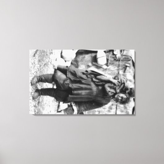 Eskimo Vrouw en Kind in Alaska Foto Canvas Afdruk (Voorkant)