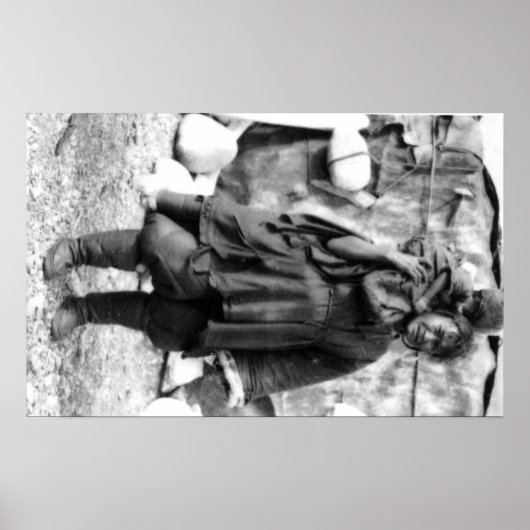 Eskimo Vrouw en Kind in Alaska Foto Poster (Voorkant)