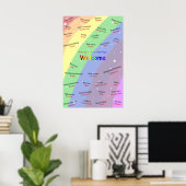 ESL Bright en kleurrijk multicultureel Poster (Thuiskantoor)