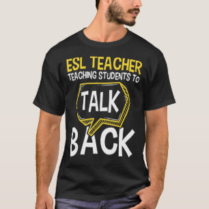 ESL-docent-docenten om studenten te leren omgaan m T-shirt
