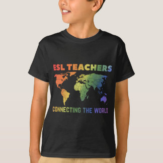 ESL-docenten die de virtuele wereldleraar verbinde T-shirt