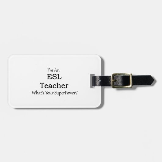 ESL-leraar Bagagelabel (Voorkant horizontaal)