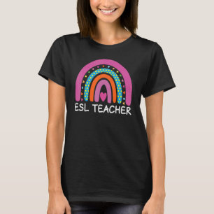 ESL-leraar Boho-regenboog terug naar school Apprec T-shirt