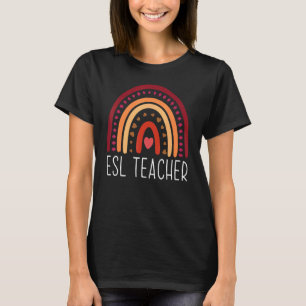 ESL-leraar Boho-regenboog terug naar school Apprec T-shirt