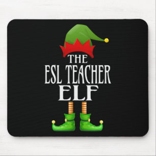 ESL leraar Elf Xmas Grappig Familie Matching Groep Muismat