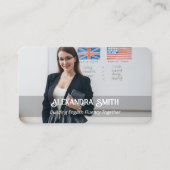 ESL Teacher Aangepaste Foto Visitekaartje (Voorkant)