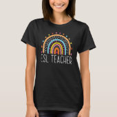 ESL Teacher Boho Rainbow Back To School Appreciati T-shirt (Voorkant)