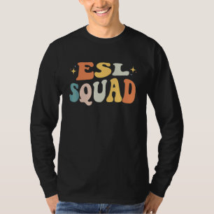 Esl-team Esl-leraar Student Retro Terug naar schoo T-shirt