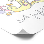 Esmae girls name signification lettre E poster (Coin)