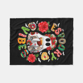Esoky Vibes Maestra Halloween Spanish Mexican Teac Fleece Deken (Voorkant (Horizontaal))