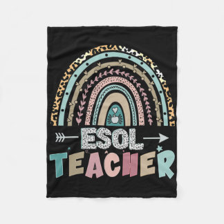 Esol Team Leraren En Studenten Terug Naar School  Fleece Deken