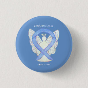 Esophageal Cancer Angel Awareness Ribbon Art Pin Ronde Button 3,2 Cm