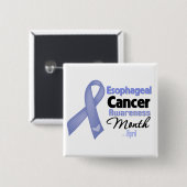Esophageal Cancer Awareness Maand Vierkante Button 5,1 Cm (Voorkant /achterkant)