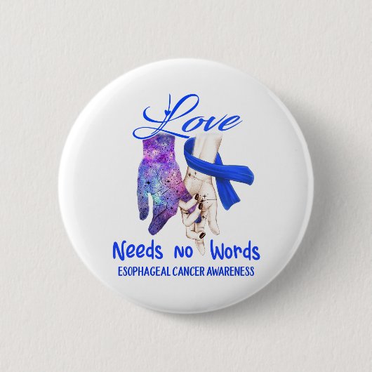 Esophageal Cancer Awareness Needs No Words Ronde Button 5,7 Cm (Voorkant)