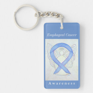 Esophageal Cancer Awareness Ribbon Angel Sleutelha Sleutelhanger