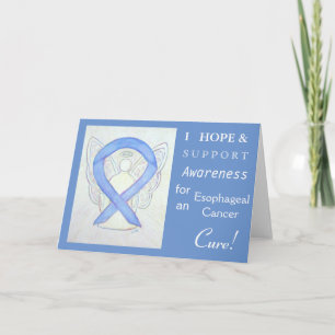 Esophageal Cancer Awareness Ribbon Wenskaart Kaart
