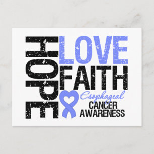 Esophageal Cancer Hope Love Faith Briefkaart