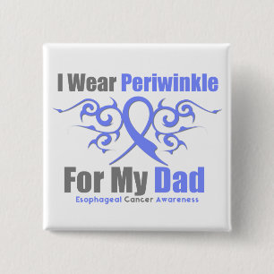 Esophageal Cancer Periwinkle Ribbon Dad Vierkante Button 5,1 Cm