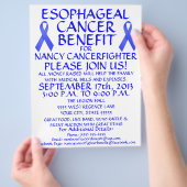 Esophageal Cancer Ribbon Benefit Flyer (Hand)