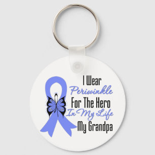 Esophageal Cancer Ribbon Hero My Grandpa Sleutelhanger