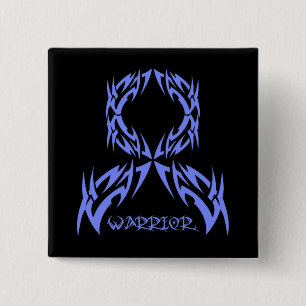 Esophageal Cancer Warrior Tribal Ribbon Vierkante Button 5,1 Cm