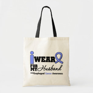 Esophageal-kanker Periwinkle-lint voor mijn man Tote Bag