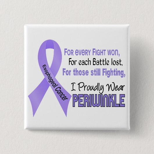 Esophageale kanker I Periwinkle Vierkante Button 5,1 Cm (Voorkant)
