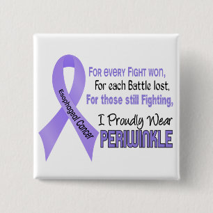 Esophageale kanker I Periwinkle Vierkante Button 5,1 Cm
