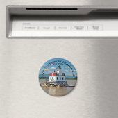 Esopus Meadows Lighthouse, New York Round Magnet (In Situ (Lave-vaisselle))