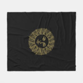 Esoteric Black Gold Sun Fleece Deken (Voorkant (Horizontaal))