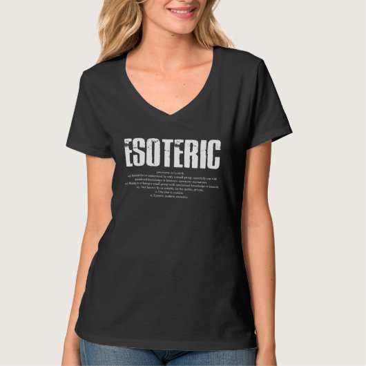 Esoteric  definition philosophical occult meaning t-shirt (Voorkant)