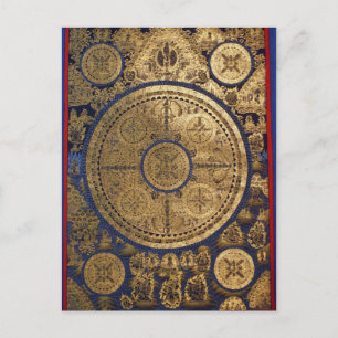 ESOTERIC GOLDEN THANGKA ART BRIEFKAART
