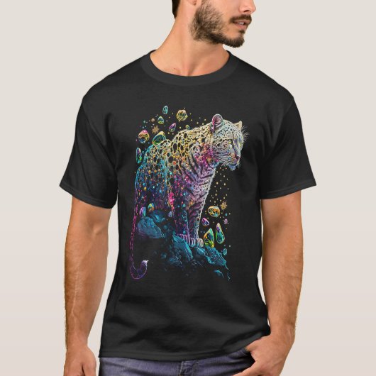 Esoteric Leopard Crystals Cute Illustration  4 T-shirt (Voorkant)