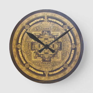 ESOTERIC MANDALA WALL CLOCK DESIGN RONDE KLOK