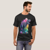Esoteric Rex Trex Crystals Cute Illustration 6 T-shirt (Voorkant volledig)