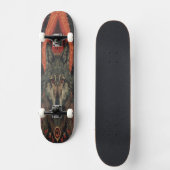Esoteric Spirit Wolf | Mystical Totem Geometric Skateboard (Voorkant)
