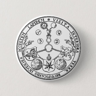 Esoteric VITRIOL Pics Badge Alchemy Alchemist Ronde Button 5,7 Cm