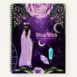 Esoteric Witchcraft Schetsboek Grimoire Paarse Notitieboek