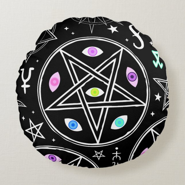 Esoterisch Rond Kussen (Voorkant)