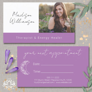 Esoterische Holistische Moderne Maan Foto Afspraak Visitekaartje