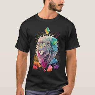Esoterische Leeuw Kristallen Mooie Illustratie 2 T-shirt