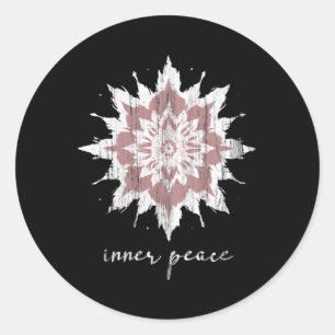 Esoterische meditatie Lotusbloem Innerlijke vrede Ronde Sticker