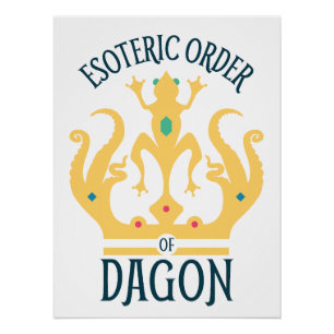 Esoterische Orde van Dagon Insmouth Lovecraft Perfect Poster
