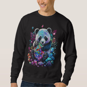 Esoterische Panda Kristallen Mooie Illustratie Trui