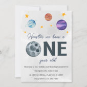 Espace 1 an Anniversaire Fête Invitation (Devant)