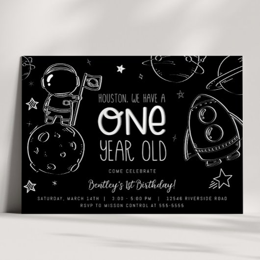 Espace 1er anniversaire - Invitation de Houston