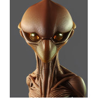 Espace Alien Futuriste Belle couleur T-shirt