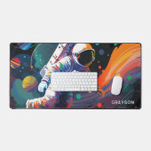 Espace astronaute moderne coloré Nom personnalisé (Clavier et souris)